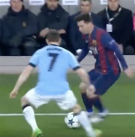 Messi Nutmegs James Milner - Soccer Training Info