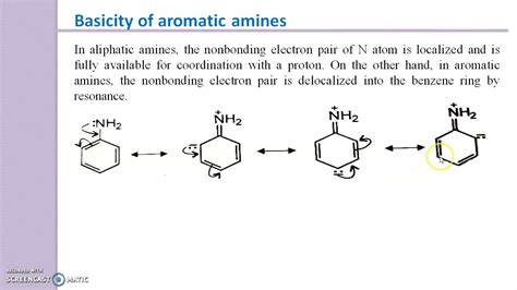 Basicity Of Aromatic Amines Youtube