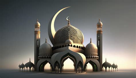 illustration of amazing architecture design of muslim mosque ramadan kareem, islamic ...