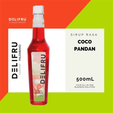 Jual Delifru Syrup Coco Pandan Sirup Pandan Kelapa 500 Ml Kota