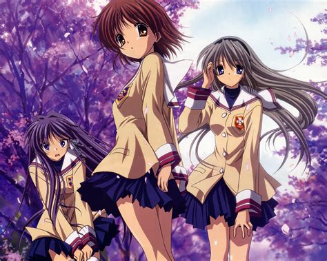 Download Kyou Fujibayashi Tomoyo Sakagami Nagisa Furukawa Anime Clannad