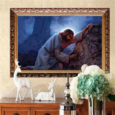 High quality Home Decor Jesus Christ Painting the Portrait of Jesus Art Decor Painting Print ...