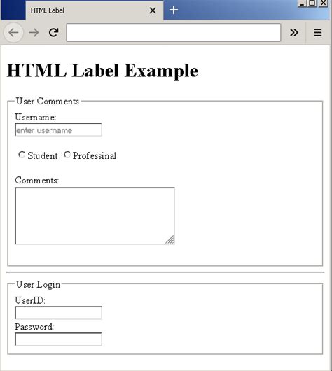 HTML Label