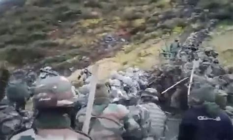 Chinese and Indian troops fight on border in new footage taken in 2021 ...