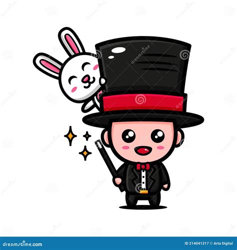 Cute Magician Cartoon Vector Illustration | CartoonDealer.com #89757110