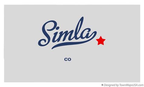 Map of Simla, CO, Colorado