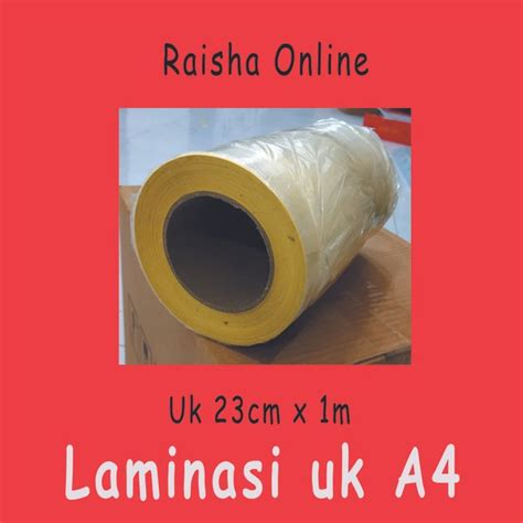 Jual Sticker Kertas Plastik Laminating Laminasi Dingin Glossy Doff Uk