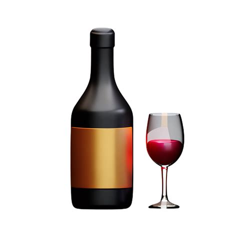 Wine 3d Rendering Icon Illustration 28574611 Png