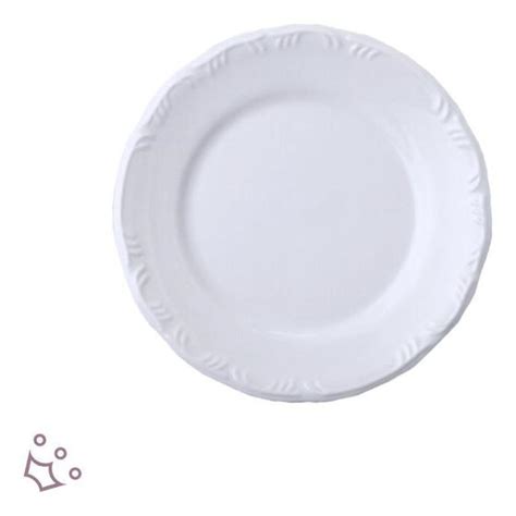 Conjunto Pratos Rasos Branco Pomerode Porcelana Schmidt Porcelanas