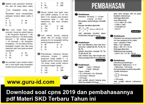 Contoh Soal Skd Cpns Pdf Berbagai Contoh