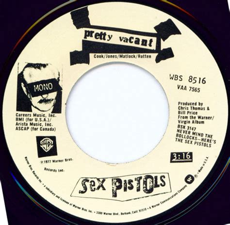 God Save The Sex Pistols Pretty Vacant United States Promo