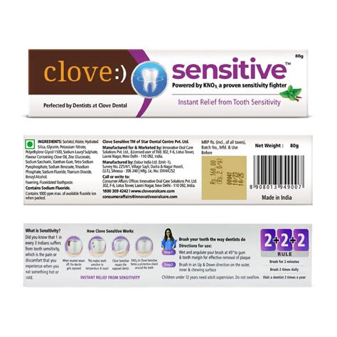 Clove Sensitive Toothpaste (Pack of 2) - Clove Oral Care Products