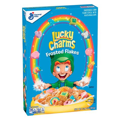Сухой завтрак Lucky Charms Frosted Flakes с маршмеллоу (США), 391 г ...