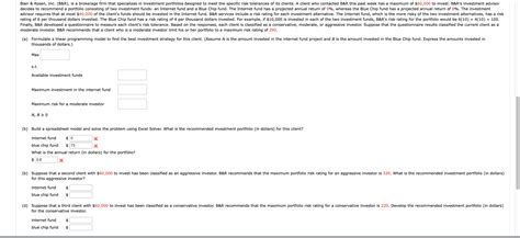 Solved Noderate Investor Bandr Recommends That A Client Who