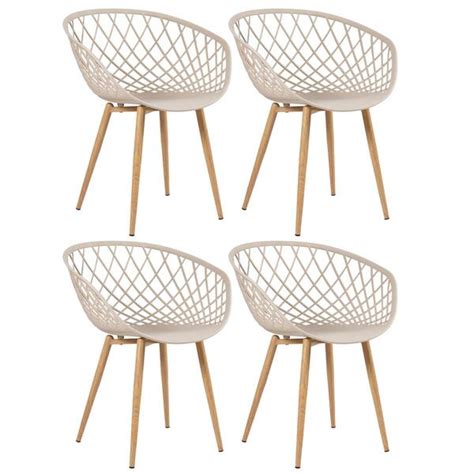 Kit X Cadeiras Clarice Nest Apoio De Bra Os Sidera Nude Leroy Merlin