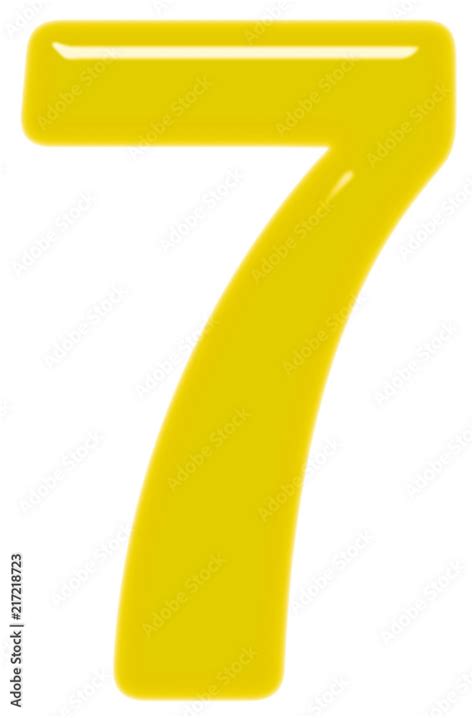 Numeral 7, seven, isolated on white background, 3d render Stock ...