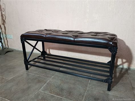 Банкетка лофт с каретной стяжкой купить в интернет-магазине Ярмарка ...