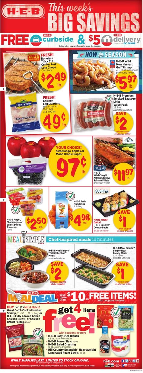 Heb Weekly Ad Sep 29 Oct 5 2021 Weeklyads2