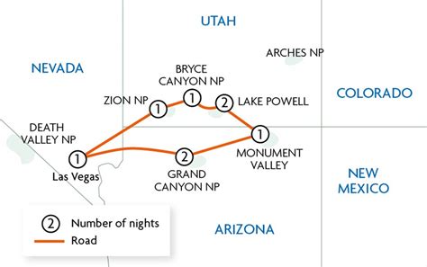 Grand Circle Route Map