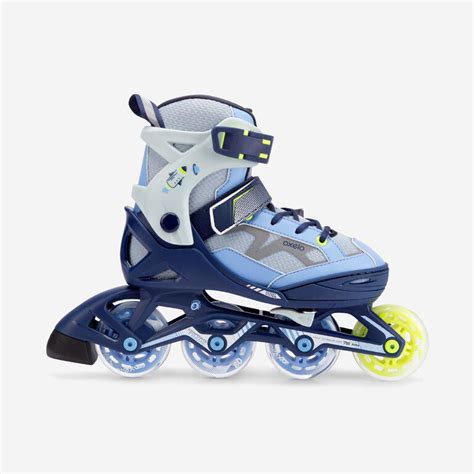 jual decathlon oxelo sepatu roda inline skate anak fit abu abu space