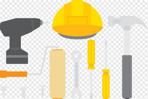 инструмент, молоток, электродрель, гаечный ключ, отвертка, каска, png ...