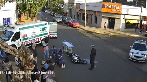 Motociclista Resultó Herido Tras El Choque Entre Una Moto Y Un Auto En