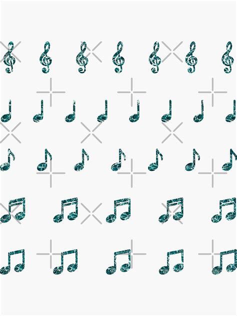 Music Notes Ocean Sticker For Sale By Okihanashop Redbubble