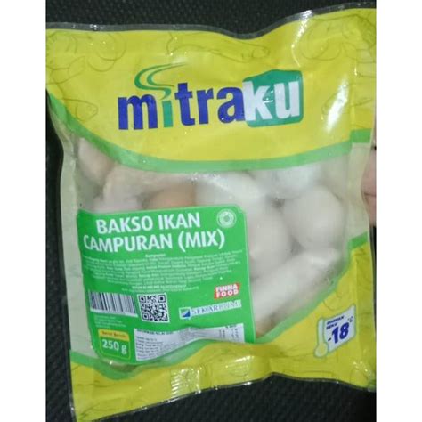 Jual MITRAKU BASO IKAN MIX 250 GR BASO IKAN FISH BALL Shopee