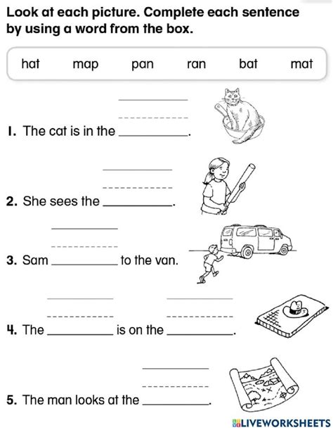 Phonics Sentences Worksheet Three Letter Words Cvc Words