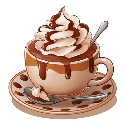 A Cup Of Hot Chocolate With Whipped Cream On Top Of It Premium Ai Generated Image