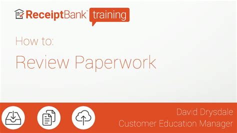 How To Review Paperwork In Receipt Bank Youtube