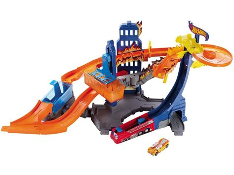 Hot Wheels Color Change Cidade Em Chamas Mattel Pistas De Brinquedo Magazine Luiza
