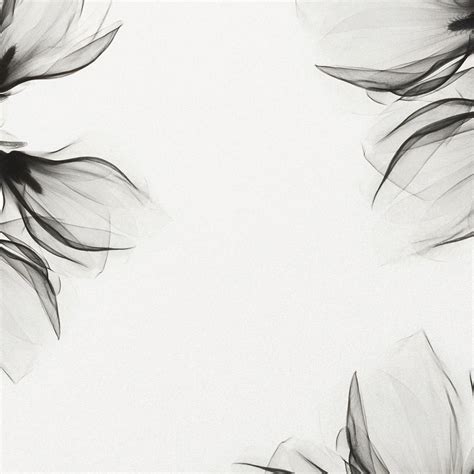 Aesthetic flower border background, gray | Premium PSD - rawpixel