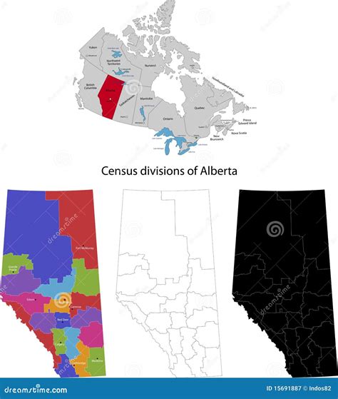 Province Of Canada Alberta Stock Vector Illustration Of District