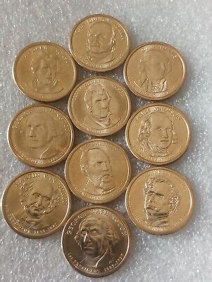 Lot Of Gold Presidential Dollars Bu Beautiful Uncirculated Gems