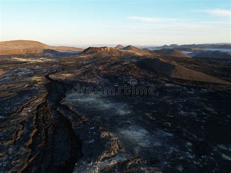 View of Fagradalsfjall, Icelandic Volcano from a Drone. Stock Photo ...