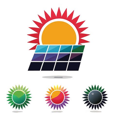 Solar Energy Color Logo Premium Ai Generated Vector