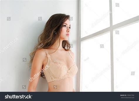 Beautiful Sexy Girl Wearing White Lingerie Stock Photo 279557702 Shutterstock