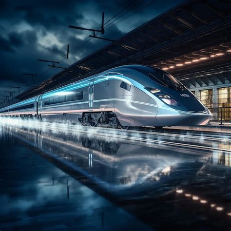 Premium AI Image | highspeed train