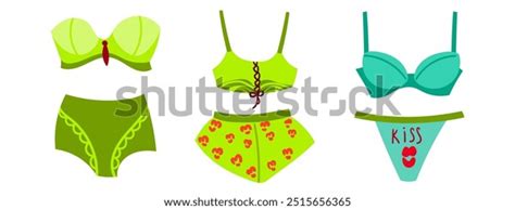 Lingerie Set Trendy Female Underwear Panties Stock Vector Royalty Free 2515656365 Shutterstock