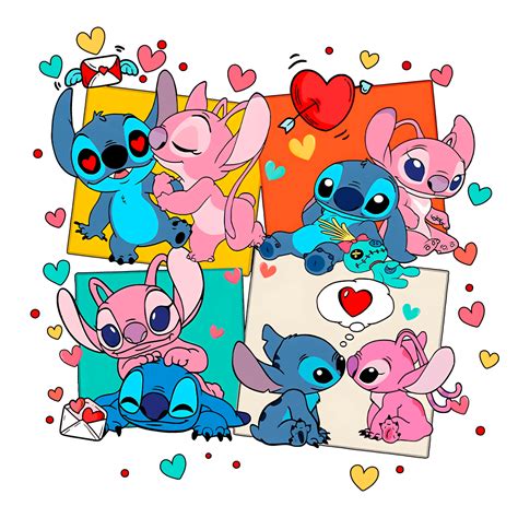 Stitch And Angel Disney Valentines Day Png Inspire Uplift