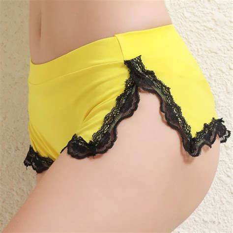 Vêtements lingerie Short fendu taille haute en dentelle pour femme short sexy pour femme