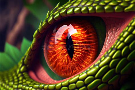 Dragon Eye Close Up 3d Illustration Stock Illustration Illustration