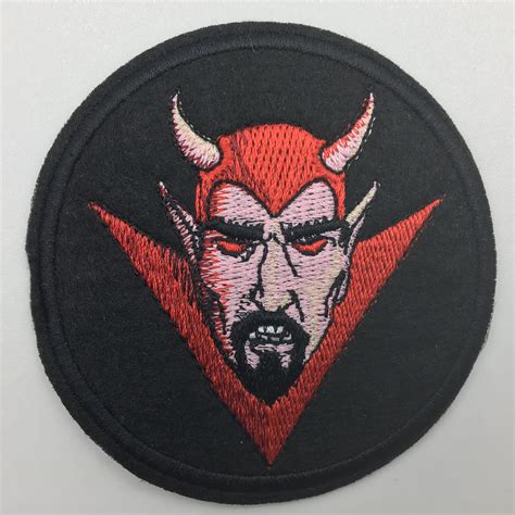 Devil Patch 3 Hierro Bordado En Parche Lucifer Satan Etsy España