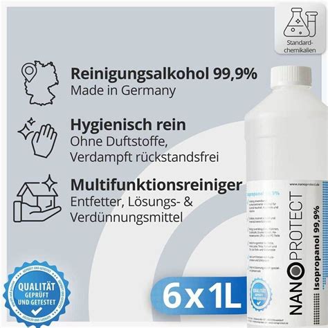 Nanoprotect Isopropanol X Liter Reiniger Hochprozentiger