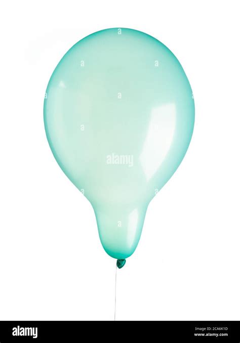 light blue balloon isolated on white background Stock Photo - Alamy