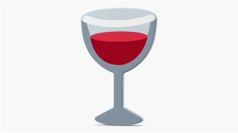 Wine Glass Emoji 3d Model 24 3ds Blend C4d Fbx Max Ma Lxo