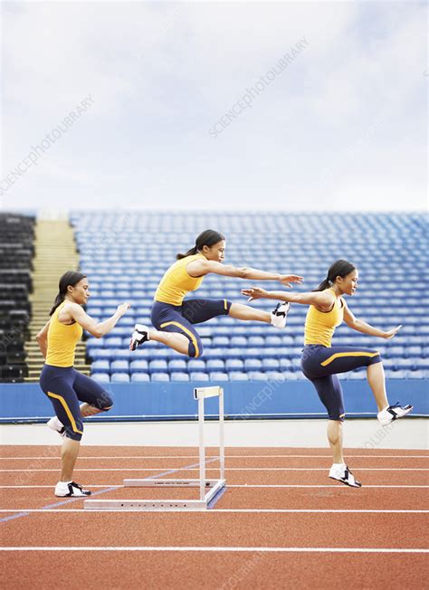 hurdling stock image p science photo library