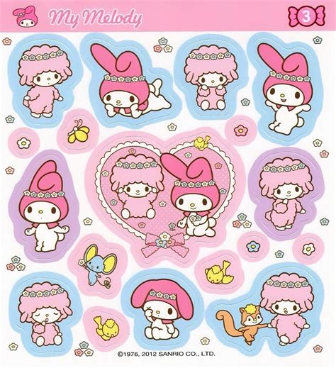 Kawaii My Melody Stickers Craft Supplies & Tools Stickers ...