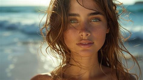 Premium Photo Beach Babe Capture The Model In Beachwear Background